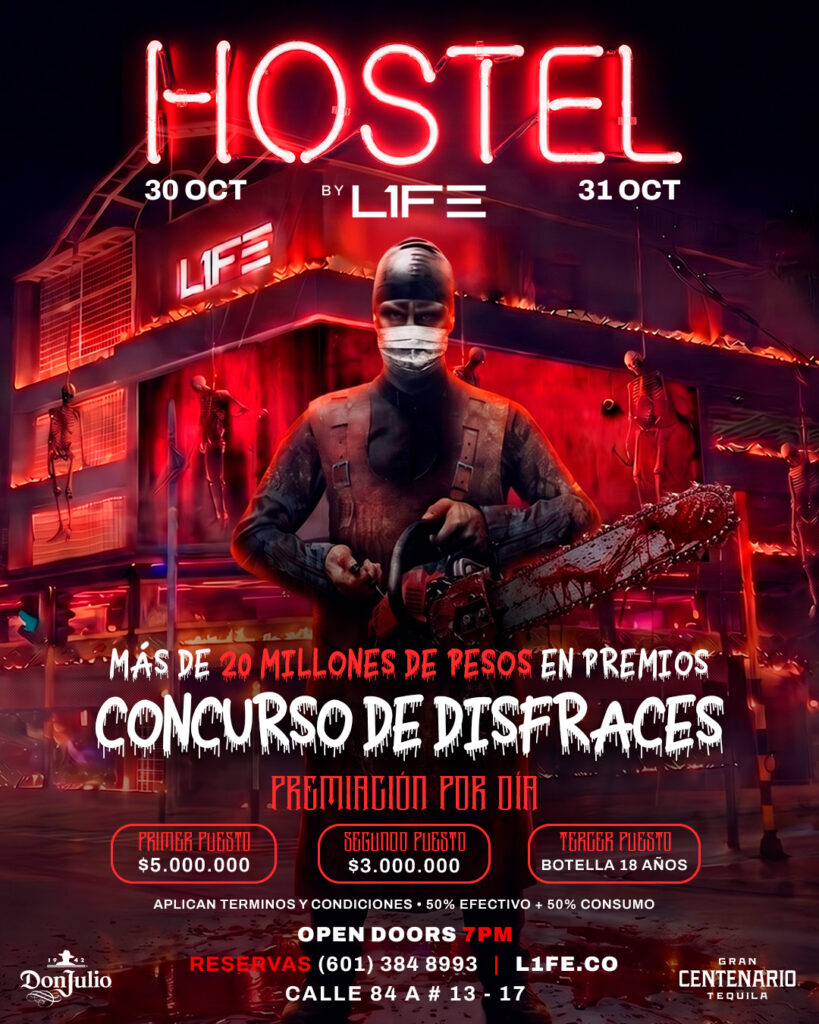 Hostel by L1FE — Concurso de disfraces, 30 y 31 de octubre